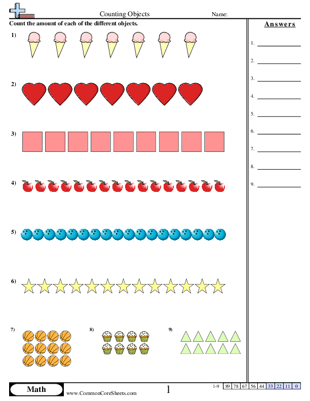 Counting Rows worksheet